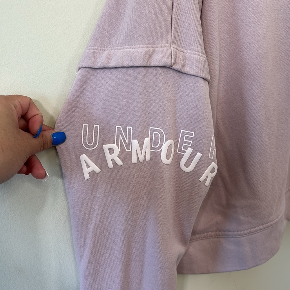 Under Armour Rival Terry Hoodie Pink Size Medium - Picture 6 of 11